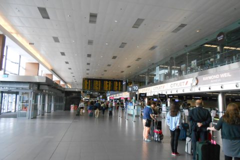 Airport departure hall, the start of a business travel packing list journey