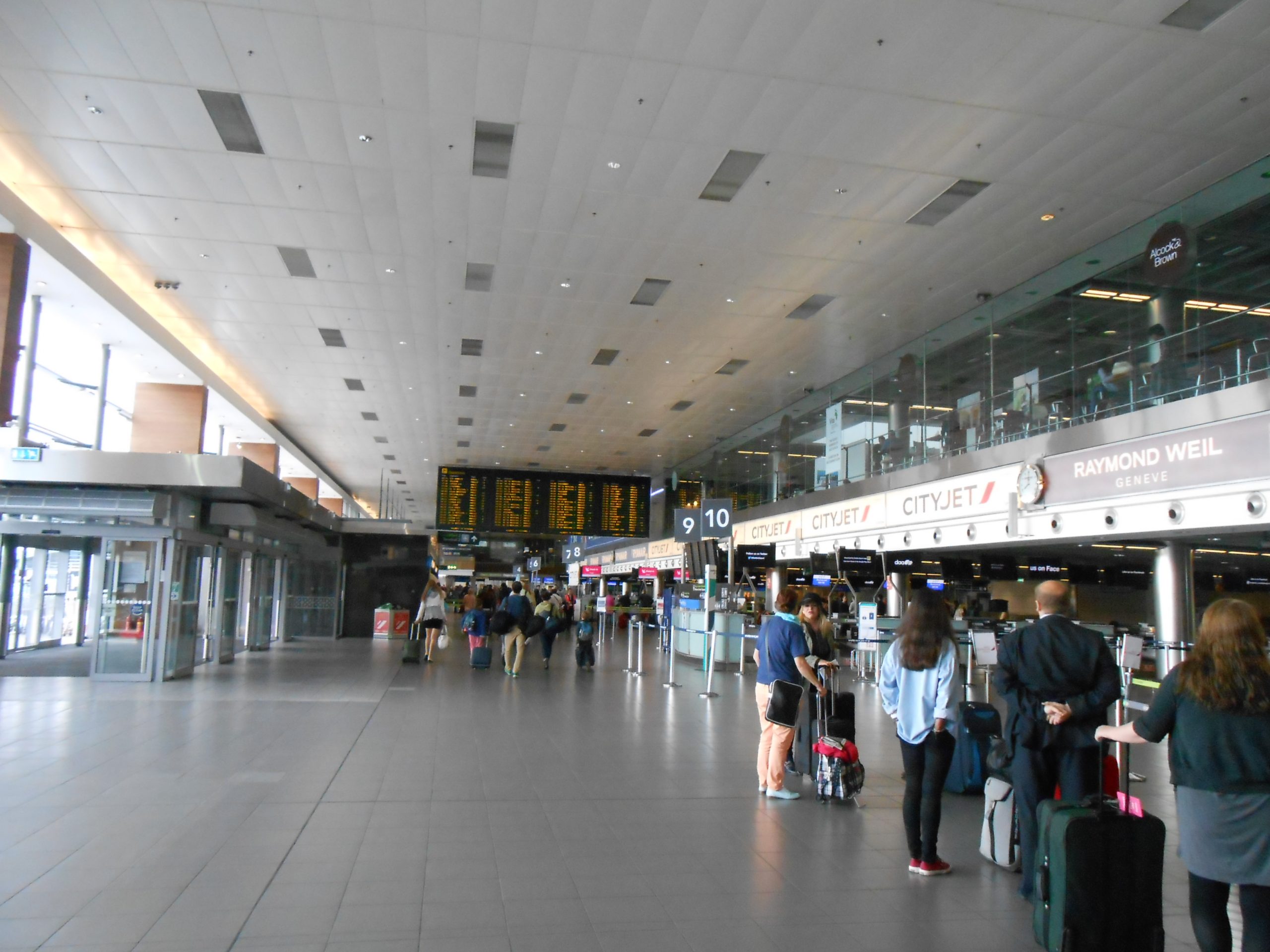 Airport departure hall, the start of a business travel packing list journey
