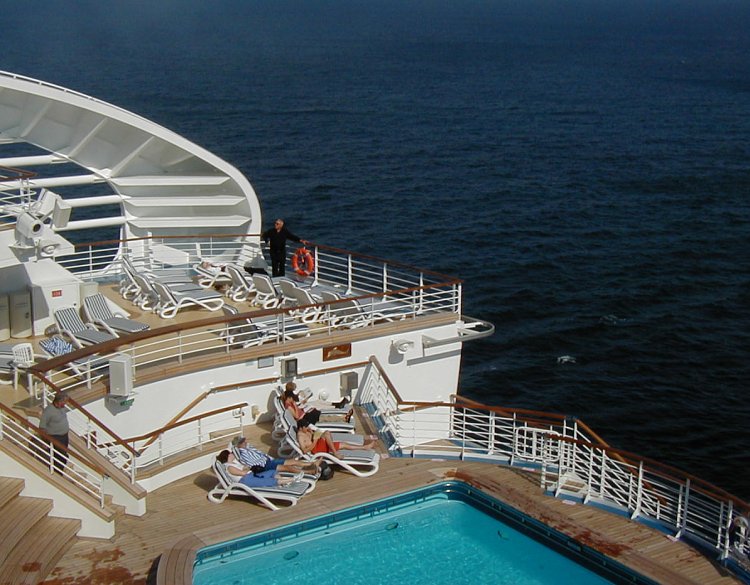 Ocean view from a cruise ship deck, a reminder to pack layers for a cruise packing list