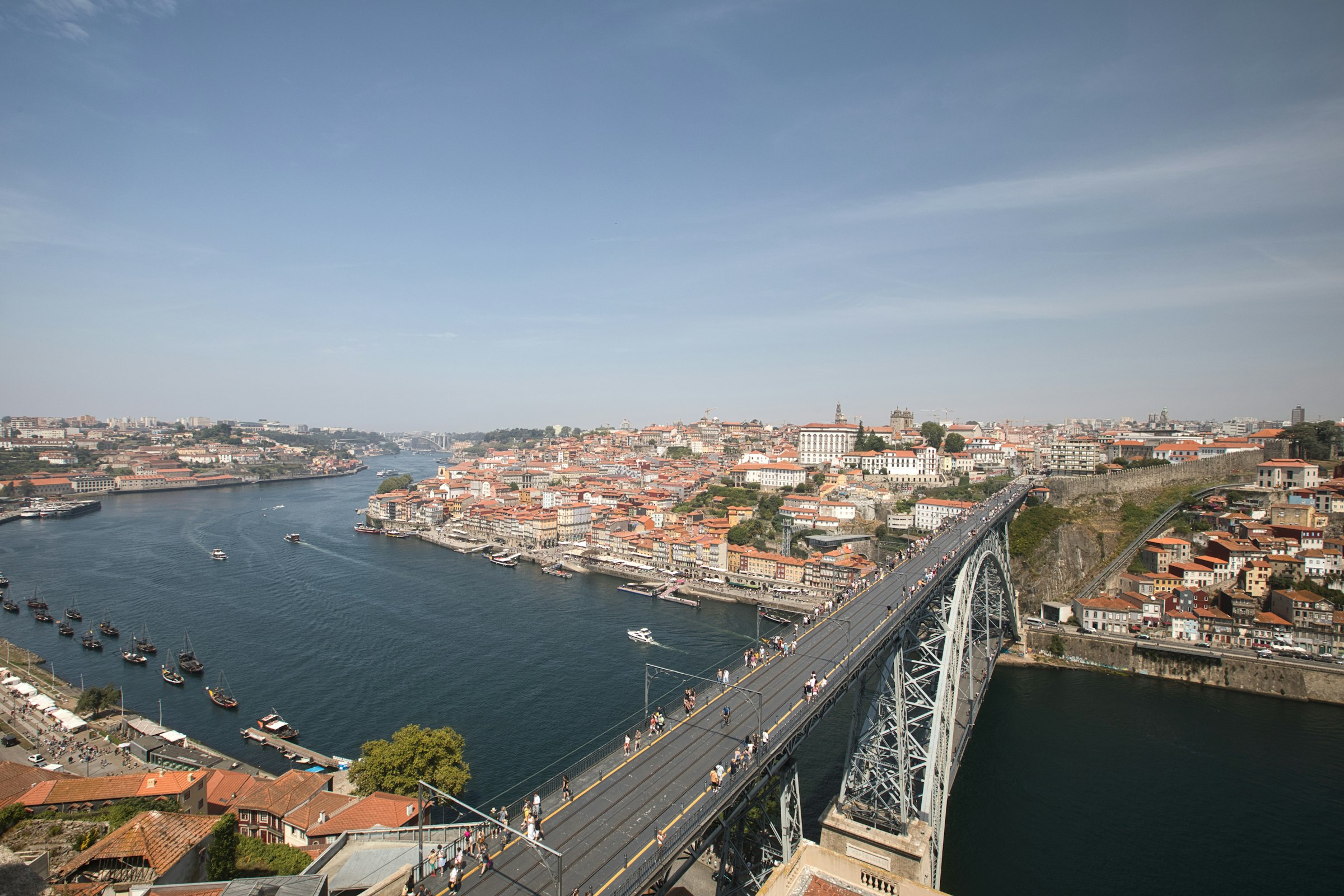 Dom Luis I Bridge spanning the Douro River in Porto