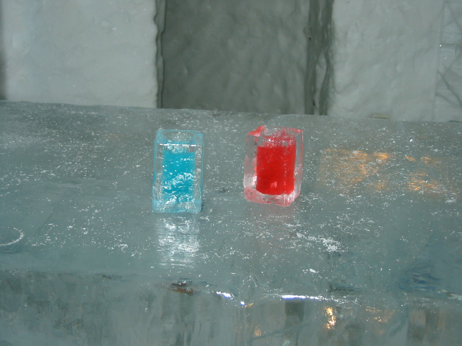 Sculpted ice art suite, one of the themed rooms built each year at Scandinavia's ice hotels