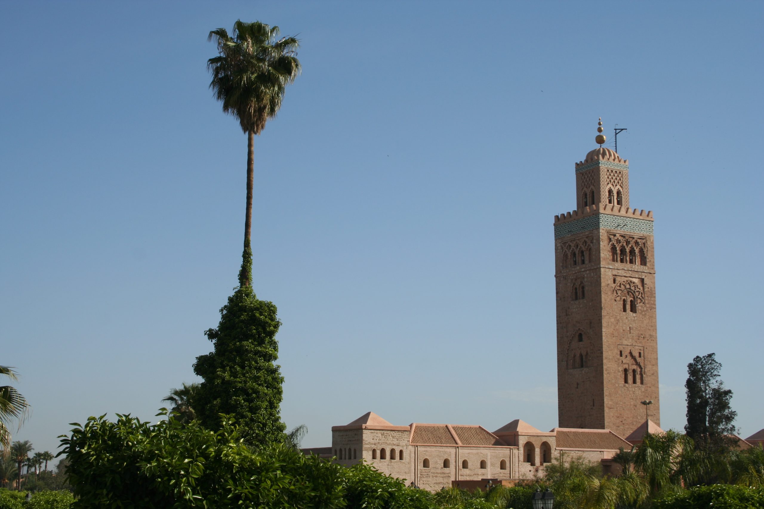 Koutoubia Mosque minaret, a landmark to see on any Marrakech travel guide itinerary