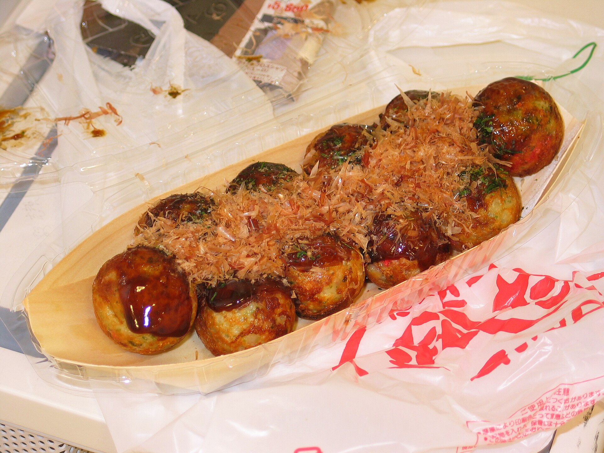 Fresh takoyaki octopus balls a signature Osaka street food