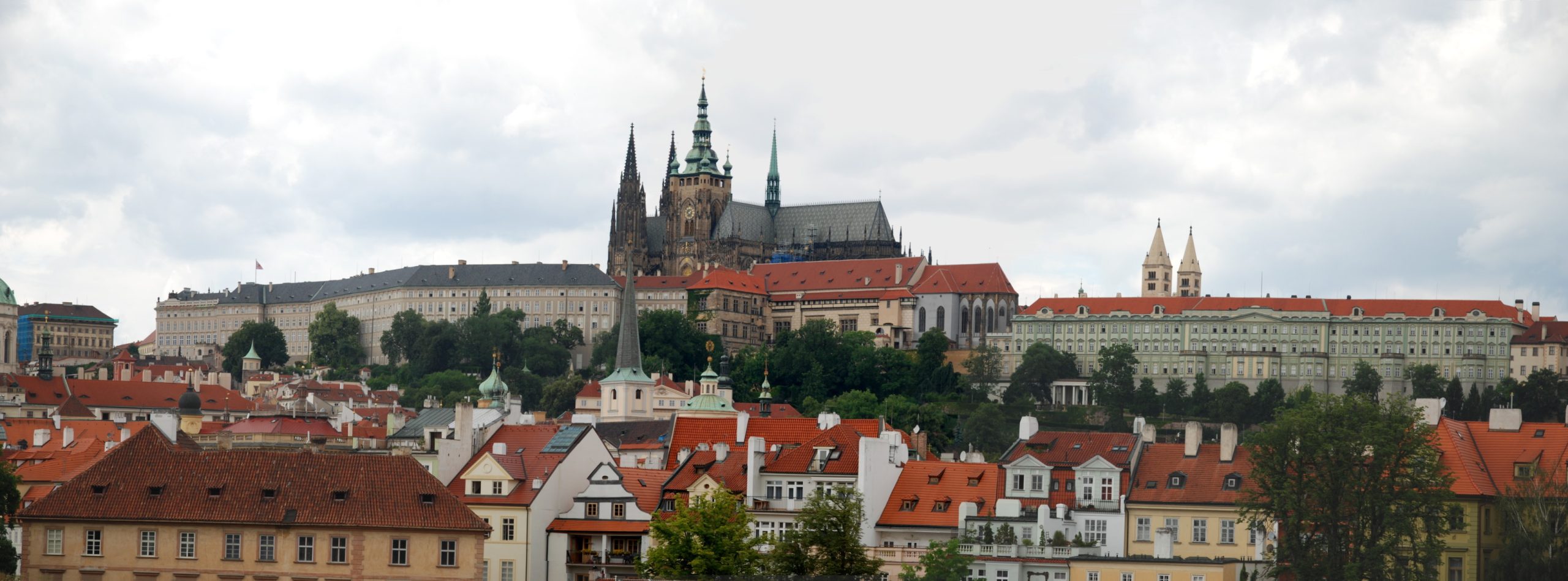 Prague Castle and Hradčany hill seen from Charles Bridge