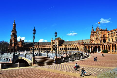 Plaza de España, a must-see stop in this Seville travel guide