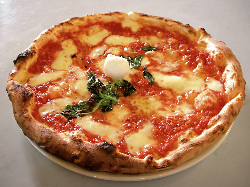 Classic pizza margherita, the dish born in Naples