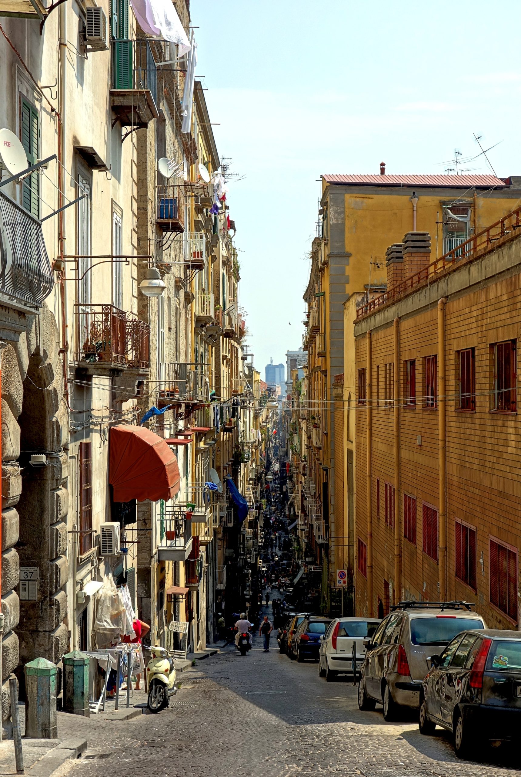Spaccanapoli, the narrow street cutting through Naples' historic center